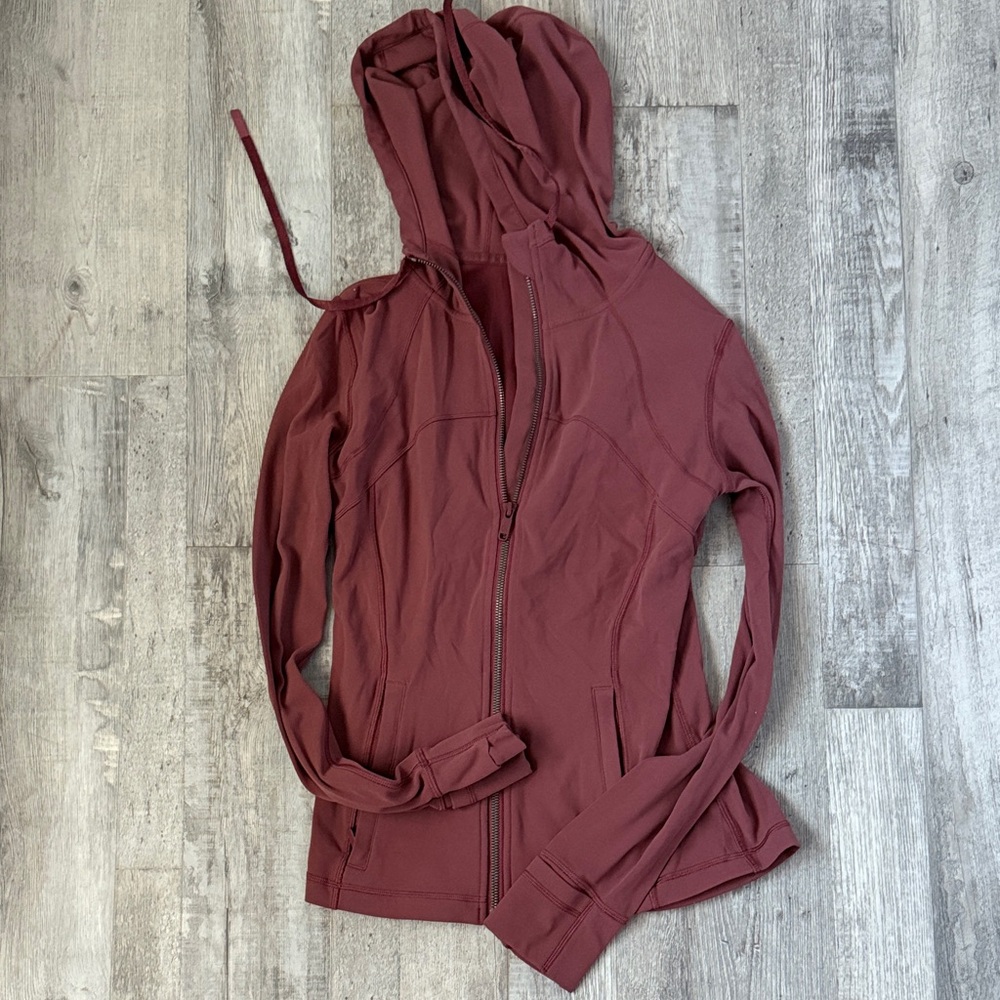 lululemon athletica Maroon Zip-Up Hoodie